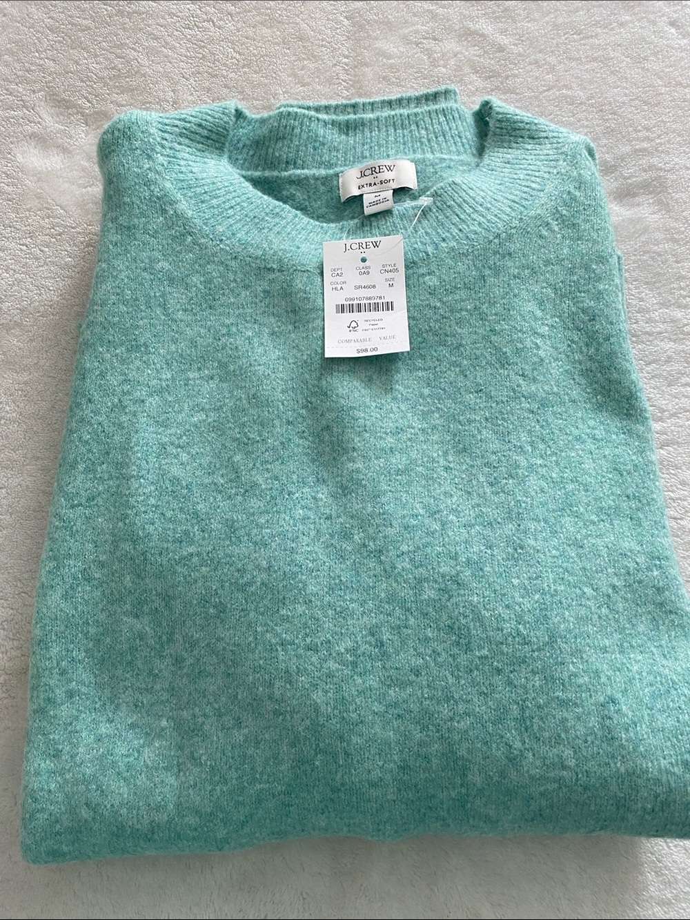 J. Crew Mint Crewneck Sweater